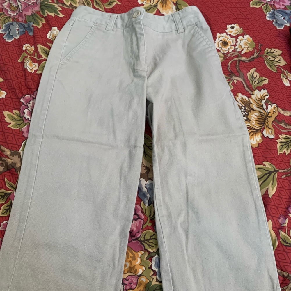 Girls sz 7 tan Capri pants